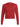 RED KNIT ZIP-UP HOODIE TIMELESS HOODED CROP