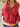 RED KNIT ZIP-UP HOODIE TIMELESS HOODED CROP