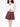 RED PLAID PLEATED SKIRT FOR WOMEN FASHION ACCESSORY
