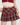 RED PLAID PLEATED SKIRT FOR WOMEN FASHION ACCESSORY