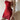 RED SATIN SLIP DRESS WITH MATCHING CHOKER FOR ELEGANT OCCASIONS