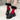 RED SOCKS WITH BLACK FEATHER TRIM ACCESSORY PAIR