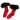 RED SOCKS WITH BLACK FEATHER TRIM ACCESSORY PAIR