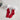 RED SOCKS WITH BLACK FEATHER TRIM ACCESSORY PAIR