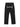 RHINESTONE GRAPHIC BLACK DENIM STRAIGHT LEG JEANS MID WAIST