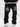 RHINESTONE GRAPHIC BLACK DENIM STRAIGHT LEG JEANS MID WAIST