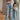 RIPPED WIDE-LEG DENIM JEANS BLUE PUNK FRAYED STYLE