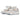 ROUND TOE HIGH SNEAKERS GRAY AND WHITE PAIR