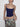 SCOOP NECK SLIM FIT TANK TOP IN NAVY BLUE WITH CAMOUFLAGE PANTS