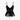 SHEER RUFFLE CAMI TOP IN BLACK WITH SOLID COLOR DESIGN
