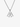 SILVER CHAIN NECKLACE WITH BLUE MONOGRAM PENDANT FOR PERSONALIZATION