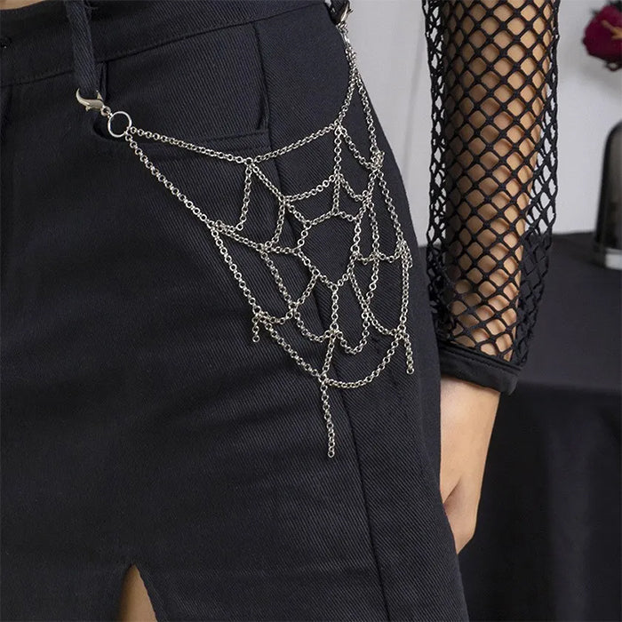 SILVER CHAIN SPIDERWEB ACCESSORY FOR JEWELRY AND COSTUME DESIGN ...
