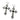 SILVER CROSS EARRINGS WITH RED GEMS JEWELRY GIFT ACCESSORY
