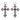 SILVER CROSS EARRINGS WITH RED GEMS JEWELRY GIFT ACCESSORY