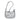 SILVER HEART-DECORATED SHOULDER BAG FOR WOMEN