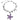 SILVER NECKLACE LILAC FLOWER PENDANT CHOKER