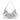 SILVER SHOULDER BAG WITH LOGO