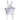 SILVER STAR-SHAPED BACKPACK WITH DECORATIVE PATCHES FOR CASUAL