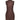 SLEEVELESS DRESS IN COFFEE TONE WITH PLEATED WRAP DETAIL