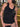 SLIM FIT BLACK SLEEVELESS TANK TOP WITH SILVER HAND CLASP - URBAN FLAIR