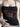 SLIM FIT CASUAL BLACK TANK TOP WITH BUTTERFLY DESIGN AND NECKLACE