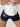 SLIM FIT DARK BLUE SHORTS WITH BOW PATTERN AND CONTRAST STITCHING