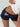 SLIM FIT DARK BLUE SHORTS WITH BOW PATTERN AND CONTRAST STITCHING