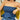 SLIM FIT DENIM STRAPLESS TOP WITH FLOWER DETAIL