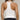SLIM FIT V-NECK TANK TOP - WHITE RIBBED FIT COTTON
