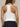 SLIM FIT V-NECK TANK TOP - WHITE RIBBED FIT COTTON