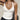 SLIM FIT V-NECK TANK TOP - WHITE RIBBED FIT COTTON