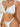 SPARKLY TRIM WHITE BIKINI COLOR BLOCK DESIGN