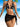 STAR BIKINI SET WITH SARONG ELASTANE FABRIC TEXTURE