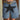STAR DESIGN DENIM SHORTS WITH SKINNY FIT