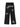 STAR DESIGN MID WAIST COTTON BLEND STRAIGHT LEG PANTS