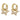STAR PENDANT GOLD HOOP EARRINGS Y2K