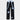 STRAIGHT LEG PANTS WITH SUSPENDERS AND STAR APPLIQUES