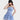 STRAPLESS RUFFLED DRESS - BLUE AND WHITE - PERFECT FIT SIZE GUIDE