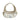 STRIPED BEIGE CASUAL TOTE STYLE NYLON SHOULDER BAG