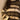 STRIPED BROWN AND BEIGE CABLE-KNIT SWEATER FOR MEN