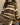STRIPED BROWN AND BEIGE CABLE-KNIT SWEATER FOR MEN