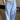 STRIPED WIDE-LEG PANTS: AZURE DRAWSTRING TROUSERS