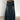 STUDDED BELT DENIM MAXI SKIRT STRETCH COTTON