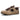 SUEDE SNEAKER WITH HEEL INCREASE AND WASHING MODE - TAN AND BROWN