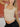 TAN RIBBED SQUARE-NECK TOP WITH SHORT SLEEVES IN APRICOT TONE