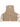 TAN RIBCAGE DESIGN PADDED CARGO VEST WITH SKELETON PRINT