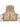 TAN RIBCAGE DESIGN PADDED CARGO VEST WITH SKELETON PRINT