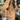 TAN SHEARLING-TRIMMED COAT WITH LAPEL COLLAR LOOSE FIT JACKET