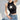 TANK TOP WITH BLACK STAR DESIGN Y2K STAR THEME