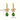 TEARDROP FLOWER EARRINGS: GREEN AURORA WITH HIGH-QUALITY MATERIALS